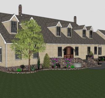 独栋别墅SU模型下载_sketchup草图大师SKP模型