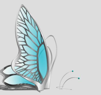 蝴蝶昆虫雕塑SU模型下载_sketchup草图大师SKP模型