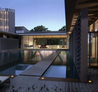 别墅建筑扬州万科XX会所日清SU模型下载_sketchup草图大师SKP模型