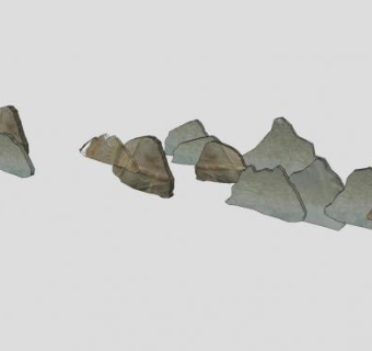 片石浆砌石块SU模型下载_sketchup草图大师SKP模型