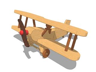 玩具模型<em>螺旋</em>式木飞机的SKP模型_su模型下载 草图大师...