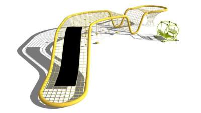 儿童游乐设施游乐设施爬网SU小品模型下载_sketchup草图大师SKP模型