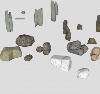 石景景石石头立体设计SU模型下载_sketchup草图大师SKP模型