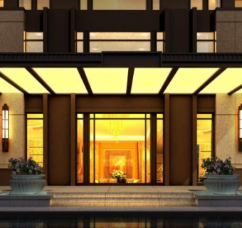 中式风格装修别墅会所SU模型下载_sketchup草图大师SKP模型