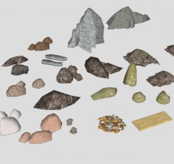 石景景石石头SU模型下载_sketchup草图大师SKP模型