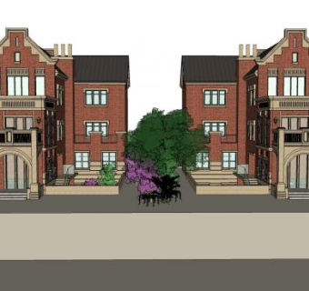 豪华独栋别墅泳池SU模型下载_sketchup草图大师SKP模型