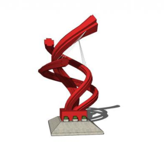 艺术现代雕塑SU模型下载_sketchup草图大师SKP模型