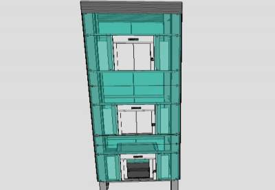 观光电梯升降透明电梯手扶电梯SU模型下载_sketchup草图大师SKP模型