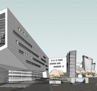 上海浦东软件园办公楼产业园SU模型