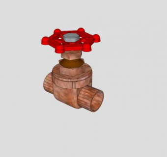 水阀开关旋转SKP模型_su模型下载 草图大师模型_SKP模型