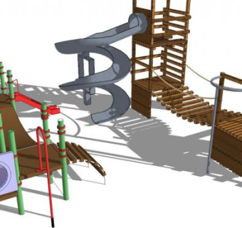 儿童游乐设施游乐园游乐设备SU模型下载_sketchup草图大师SKP模型