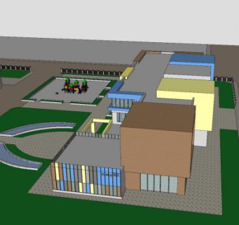 我备受“摧残”的幼儿园建筑设计SU模型下载_sketchup草图大师SKP模型