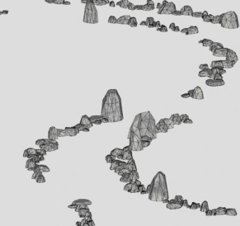 景观石头风景石SU模型下载_sketchup草图大师SKP模型