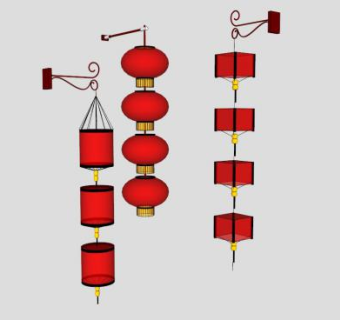 灯笼SU模型下载_sketchup草图大师SKP模型