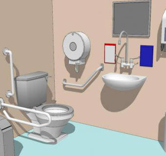 洗手间家具卫生间厕所全套SU模型下载_sketchup草图大师SKP模型