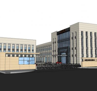 工业厂区厂房模型企业厂房SU模型