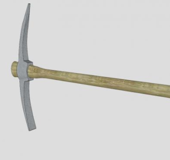 镐刨土的工具SKP模型_su模型下载 草图大师模型_SKP模型