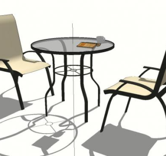 庭院家具休闲桌椅的SU模型下载_sketchup草图大师SKP模型