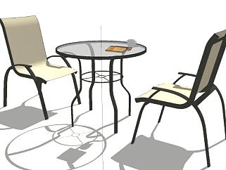 庭院家具休闲桌椅的SU模型下载_sketchup草图大师SKP模型