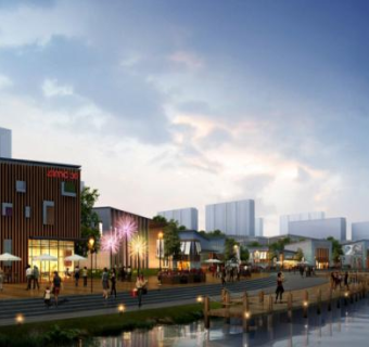 南通XX商业街建筑中标方案SU模型