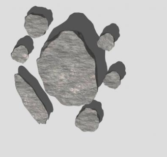 石景景石石头景观SU模型下载_sketchup草图大师SKP模型