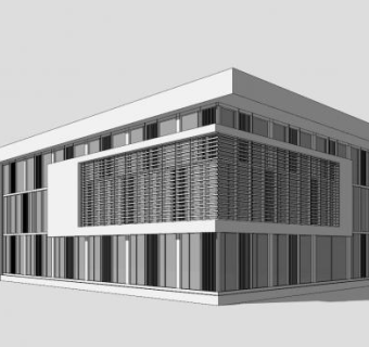 小学学校教学楼SU模型