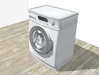 自建洗衣机清洁电器SU模型下载_sketchup草图大师SKP模型
