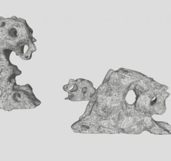 石头雕塑太湖石石灰岩SU模型下载_sketchup草图大师SKP模型