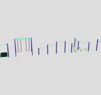 运动器材室外健身器材健身设施SU模型下载_sketchup草图大师SKP模型