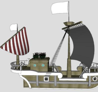 海盗船的SKP模型组件_su模型下载 草图大师模型_SKP模型