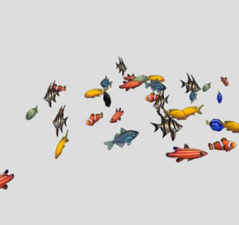 金鱼类金鲫鱼养鱼SU模型下载_sketchup草图大师SKP模型