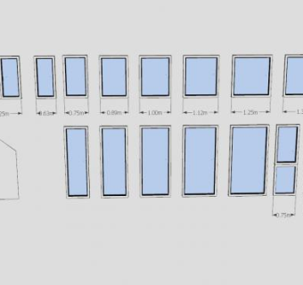 门窗铝合金大门SU模型下载_sketchup草图大师SKP模型