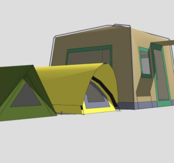 儿童游乐设施游乐设备儿童帐篷SU模型下载_sketchup草图大师SKP模型