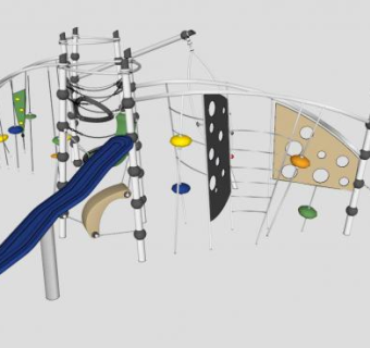 运动儿童娱乐设施儿童游乐设施SU模型下载_sketchup草图大师SKP模型