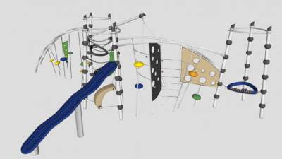 运动儿童娱乐设施儿童游乐设施SU模型下载_sketchup草图大师SKP模型