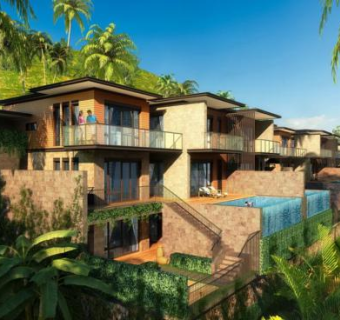 新亚洲风格联排别墅SU模型