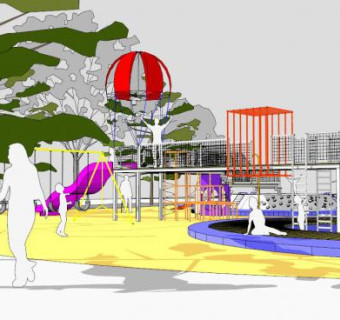 儿童活动游乐场设施游乐设备SU模型下载_sketchup草图大师SKP模型