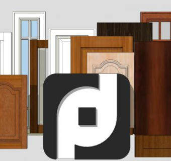 带门移门浴室门厨房门室内门SU模型下载_sketchup草图大师SKP模型