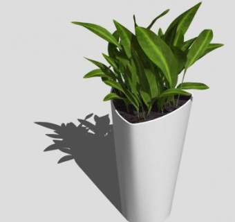 盆栽植物花卉SU模型下载_sketchup草图大师SKP模型