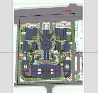 中式仿古风格酒店旅馆SU模型下载_sketchup草图大师SKP模型