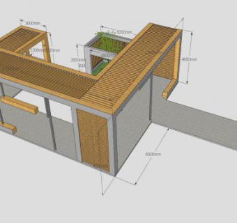 过山车景观廊架SU模型下载_sketchup草图大师SKP模型