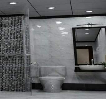 现代卫生间小浴室SU模型下载_sketchup草图大师SKP模型