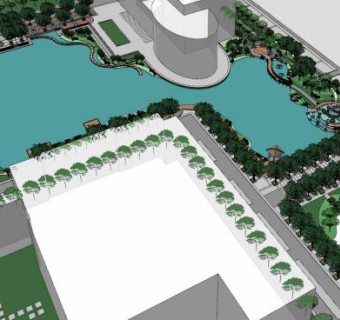 公园景观SU模型