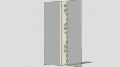 现代室内双开门卧室门大门SU模型下载_sketchup草图大师SKP模型