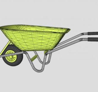 独轮车手推车的SKP模型_su模型下载 草图大师模型_SKP模型