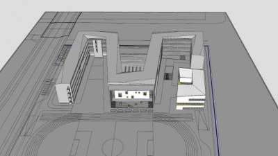 30班小学投标教育学校SU模型下载_sketchup草图大师SKP模型