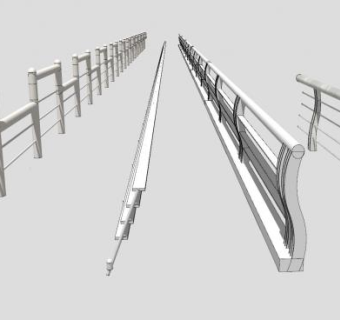 欧式栏杆围栏SU模型下载_sketchup草图大师SKP模型