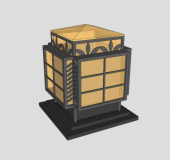 景观灯具精美小地灯SU模型下载_sketchup草图大师SKP模型