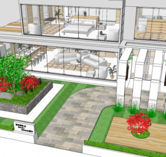 阳光房豪华别墅房屋SU模型