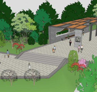 山体公园景观旅游区SU模型